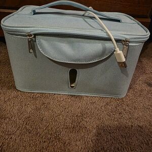 Light Blue Travel Case with USB Port